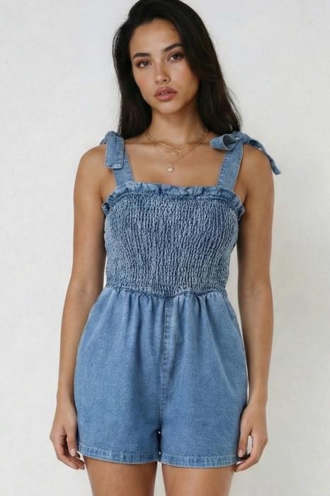 Denim romper