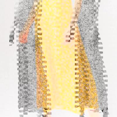 Maxi skirt with slit detail