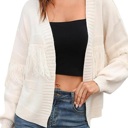  Open front fringe cardigan
