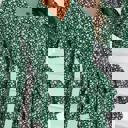 XL Green Floral Print Blouse