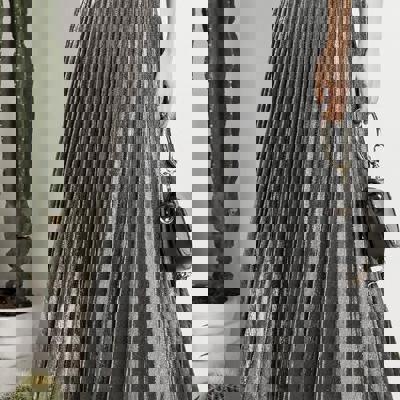 Metallic Pleated Maxi Skirt