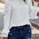 Small White Puff shoulder blouse