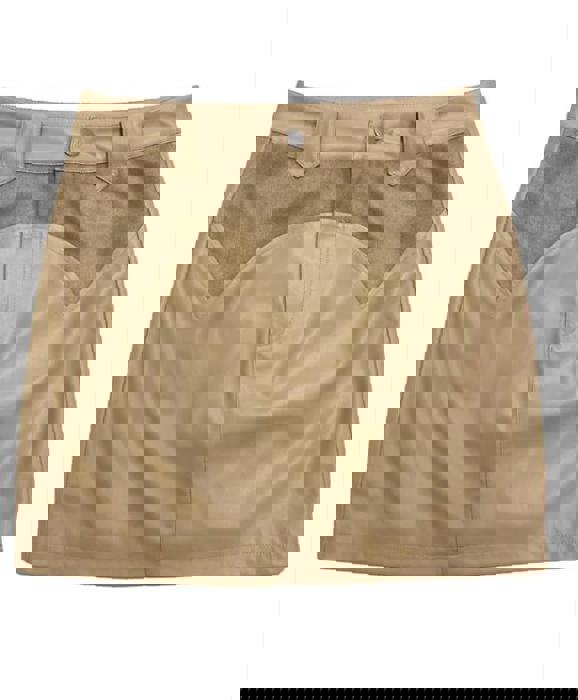 Western contrast pleather mini skirt