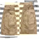 Small Brown Western contrast pleather mini skirt