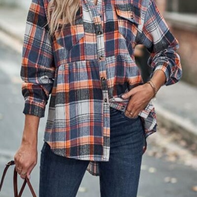 Plaid long sleeve shirt
