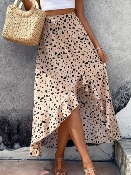 Ruffled Midi Skirt