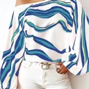 Small Blue Striped off shoulder blouse