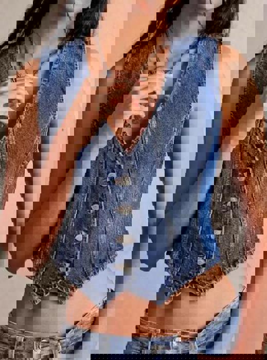 Denim Vest Jacket