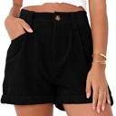 Small Black High waisted corduroy shorts