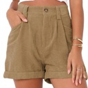  High waisted corduroy shorts