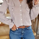  Plaid long sleeve top