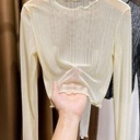  Cropped Mesh long sleeve top