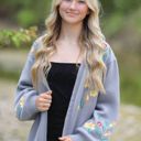 Small Blue Floral knit cardigan