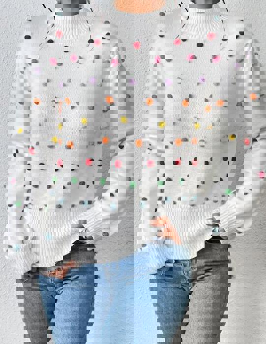 Rainbow Dots Turtleneck