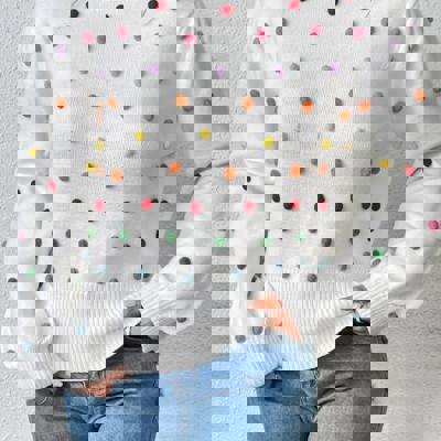 Rainbow Dots Turtleneck