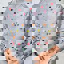 Small Gray Rainbow Dots Turtleneck