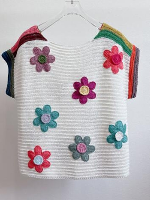 Floral knit top