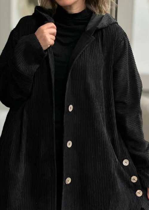 Corduroy Hooded Jacket