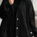 Small Black Corduroy Hooded Jacket