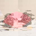 Pink One Size Fits Most Miss Sparkling Crochet Shell-Shaped  Bag