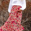 Pink Small Miss Sparkling Floral Maxi Skirt