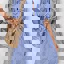 Blue Medium Miss Sparkling Bow Detail Keyhole Neck Puff Sleeve  Mini Dress