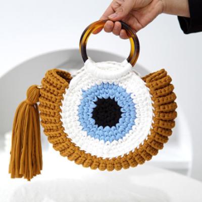 Miss Sparkling Evil Eye Crochet Handbag