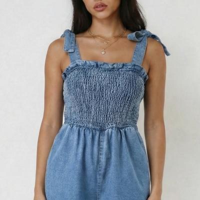 Denim romper