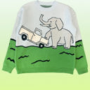  Elephant safari knit sweater