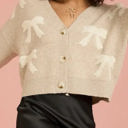  All over bow crop cardigan 