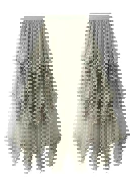 Layered Mesh High Waist Skirt