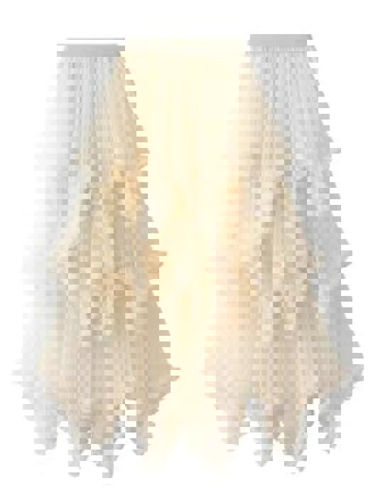 Layered Mesh High Waist Skirt