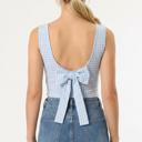  Miss Sparkling Gingham Bow-Tie Back Sleeveless Top
