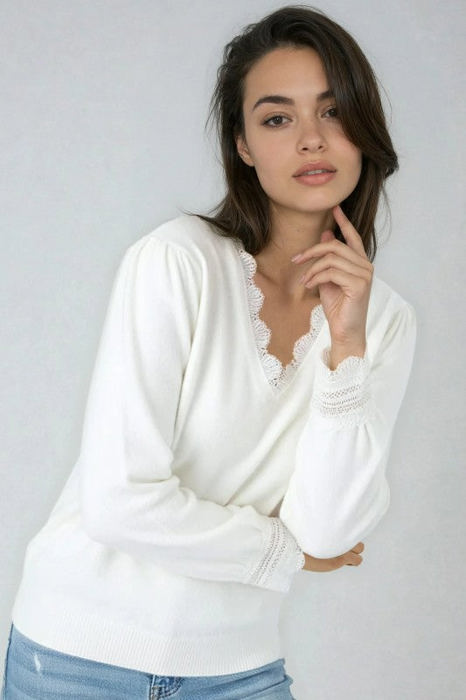 Women's  V- Neck  Sweater