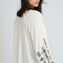  Miss Sparkling Bohemian Embroidered Floral  Blouse