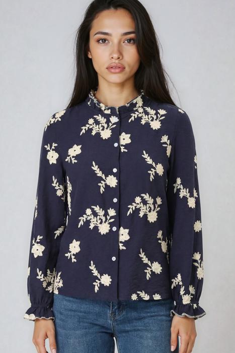 Women's Floral Embroidered  Blouse