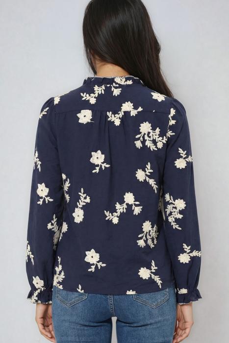 Women's Floral Embroidered  Blouse
