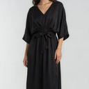  Miss Sparkling Satin Kimono Sleeve Maxi Dress