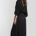  Miss Sparkling Satin Kimono Sleeve Maxi Dress