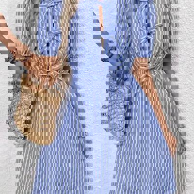 Miss Sparkling Bow Detail Keyhole Neck Puff Sleeve  Mini Dress