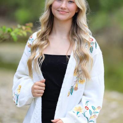 Floral knit cardigan