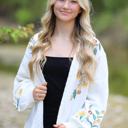  Floral knit cardigan