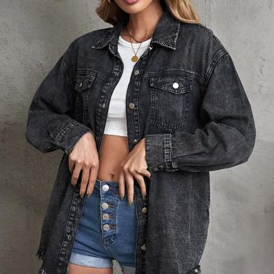 Denim button down jacket
