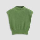 Small Green Cropped knit sleeveless sweater