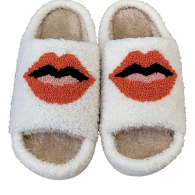 Lips open toe slippers