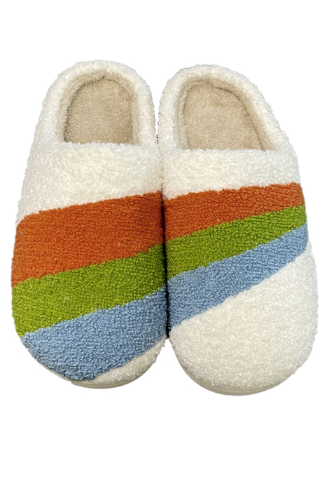 Spring retro stripe slippers