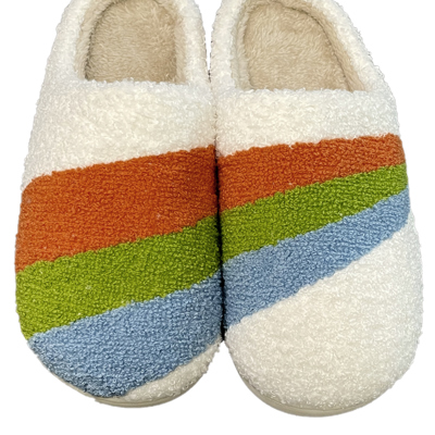 Spring retro stripe slippers