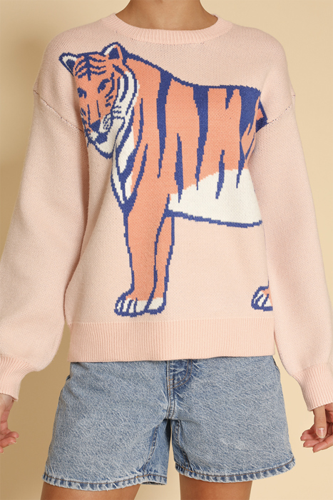 Tiger intarsia sweater