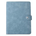 Ocean Blue Vegan Leather Organizational Notebook A5 with Sticky Note Ruler