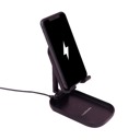 Black Deluxe Phone Holder with Charging Pad